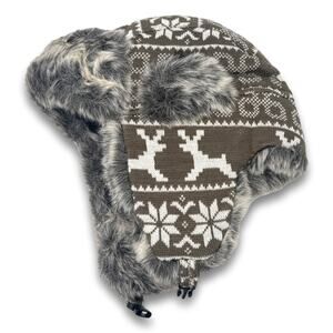 Lumberjack Aviator Hat Supple Faux Fur Winter Ski Trooper Trapper Ear Flap Cap